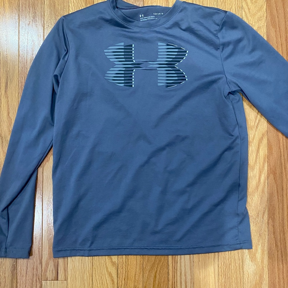 Kids Under Armour Charcoal Performance Tee